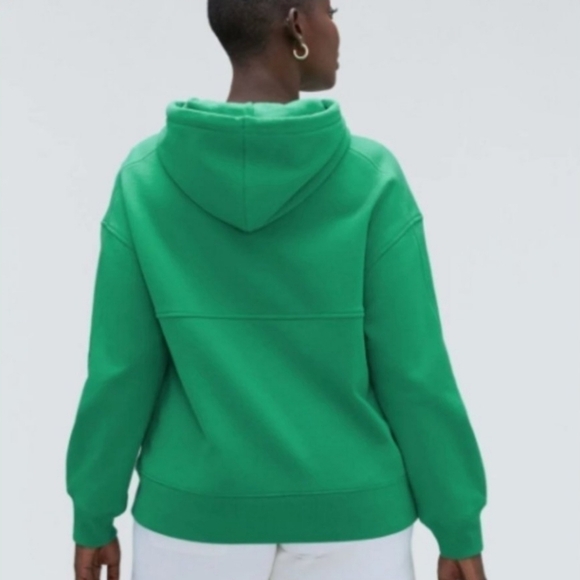 Everlane the track organic cotton hooded sweatshirt green small NWT - Picture 3 of 8